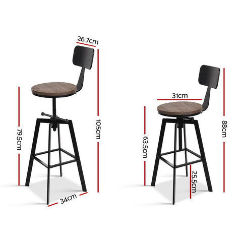 Bar Stools Kitchen Counter Chairs Vintage Metal Chairs