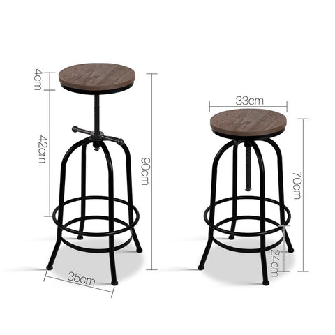 Bar Stools Adjustable Wood Chairs