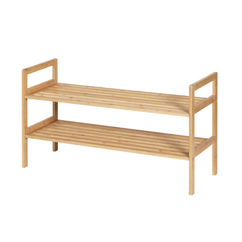 Shoe Rack Cabinet Bamboo Storage Organiser Pine