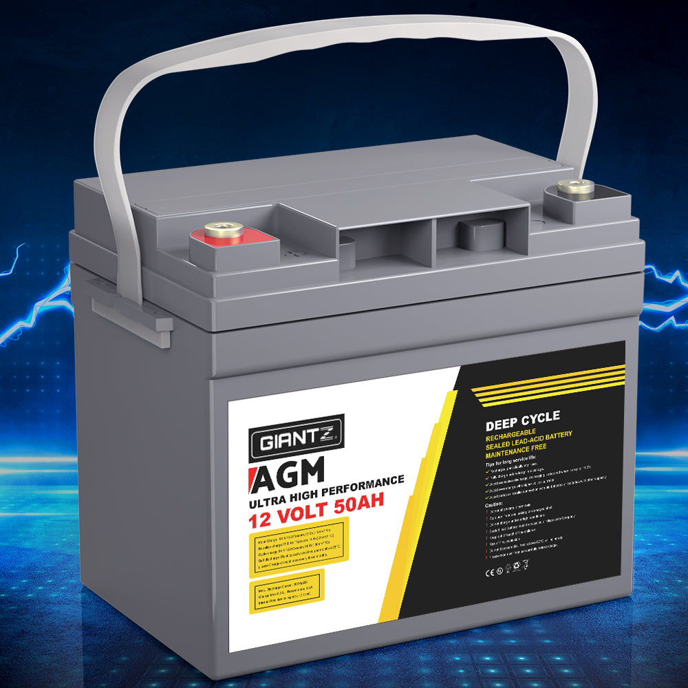 Agm Deep Cycle Battery 12V Box Portable Solar Caravan Camping