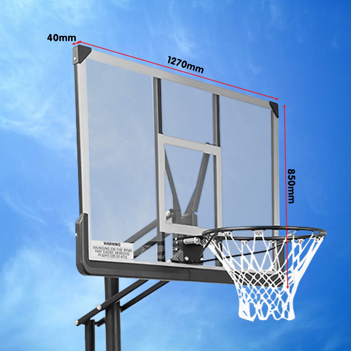 Height-Adjustable Basketball Portable Hoop for Kids and Adults