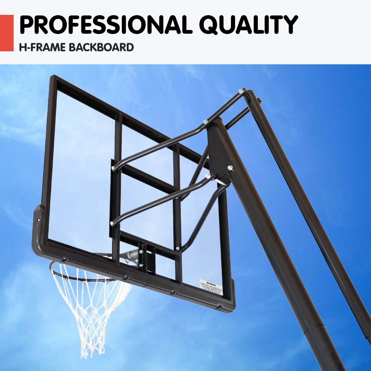 Portable Basketball Ring Stand w/ Adjustable Height Ball Holder