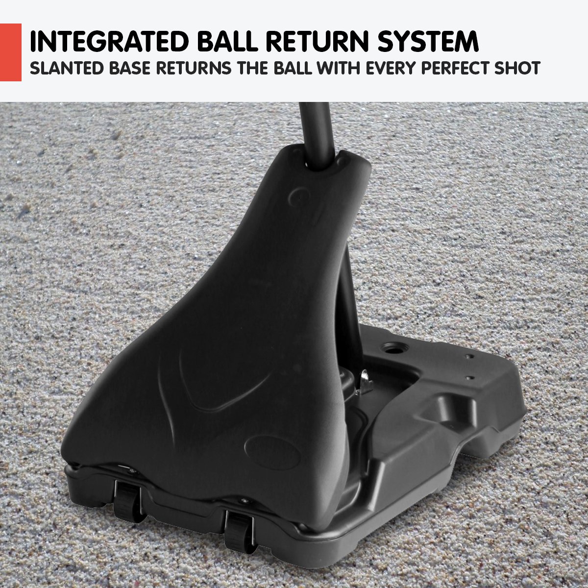 Portable Basketball Ring Stand w/ Adjustable Height Ball Holder