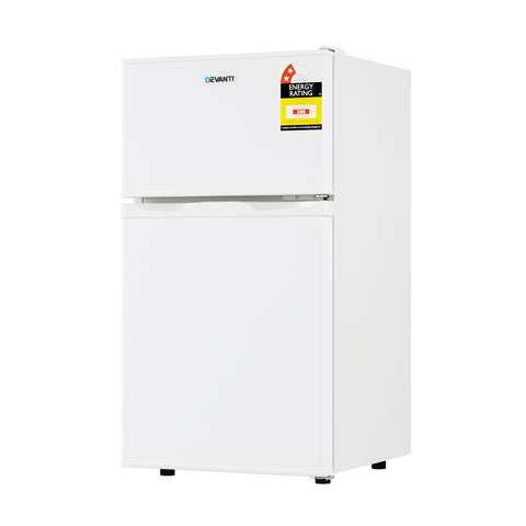 80L Bar Fridge Mini Freezer Refrigerator White