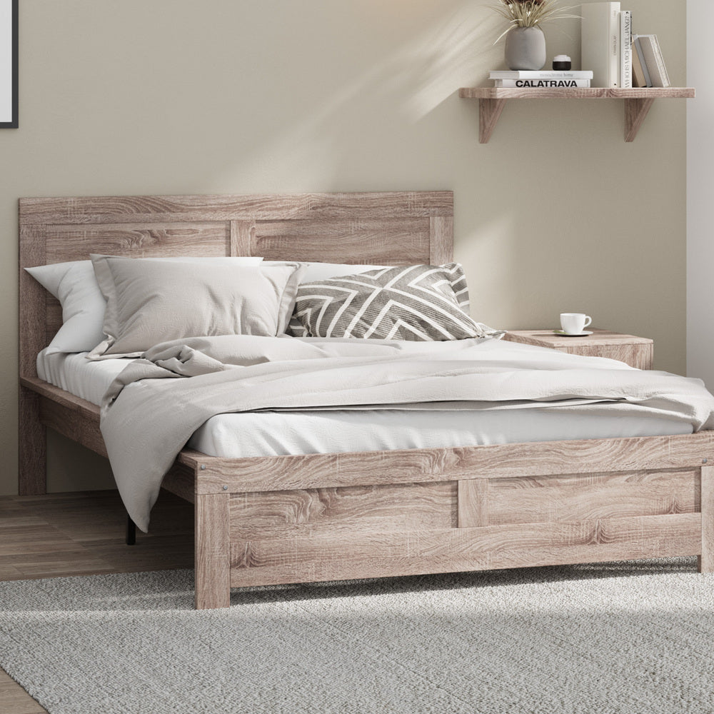 Wooden Bed Frame Contemporary Light Oak