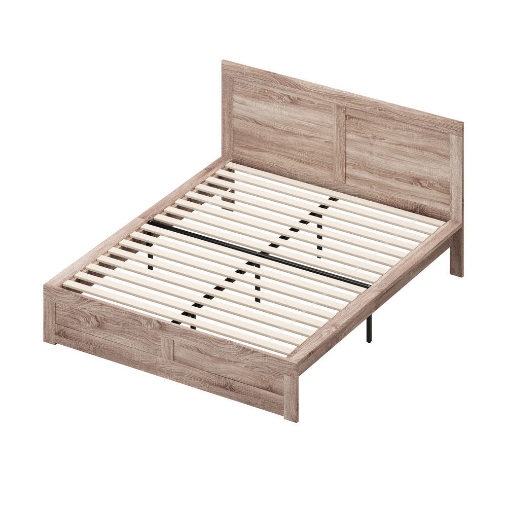 Wooden Bed Frame Contemporary Light Oak