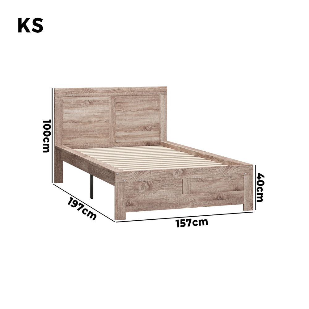 Wooden Bed Frame Contemporary Light Oak