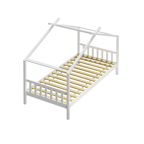 Bed Frame Wooden Kids Single Timber House Beds