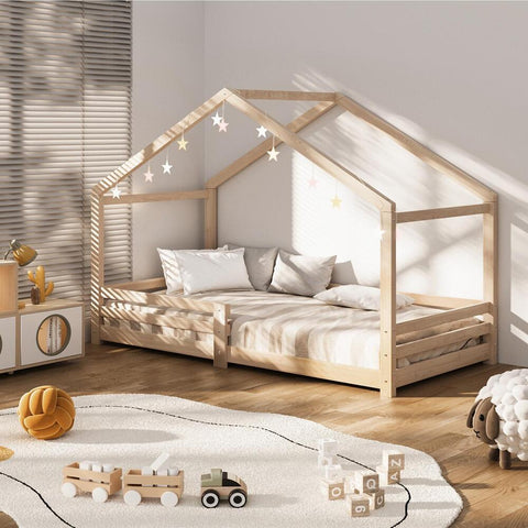 Bed Frame Wooden Single Size Timber House Frame