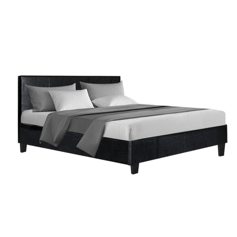 Bed Frame Double Size Black Neo