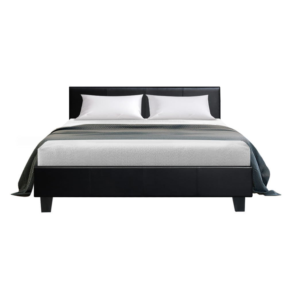 Bed Frame Double Size Black Neo