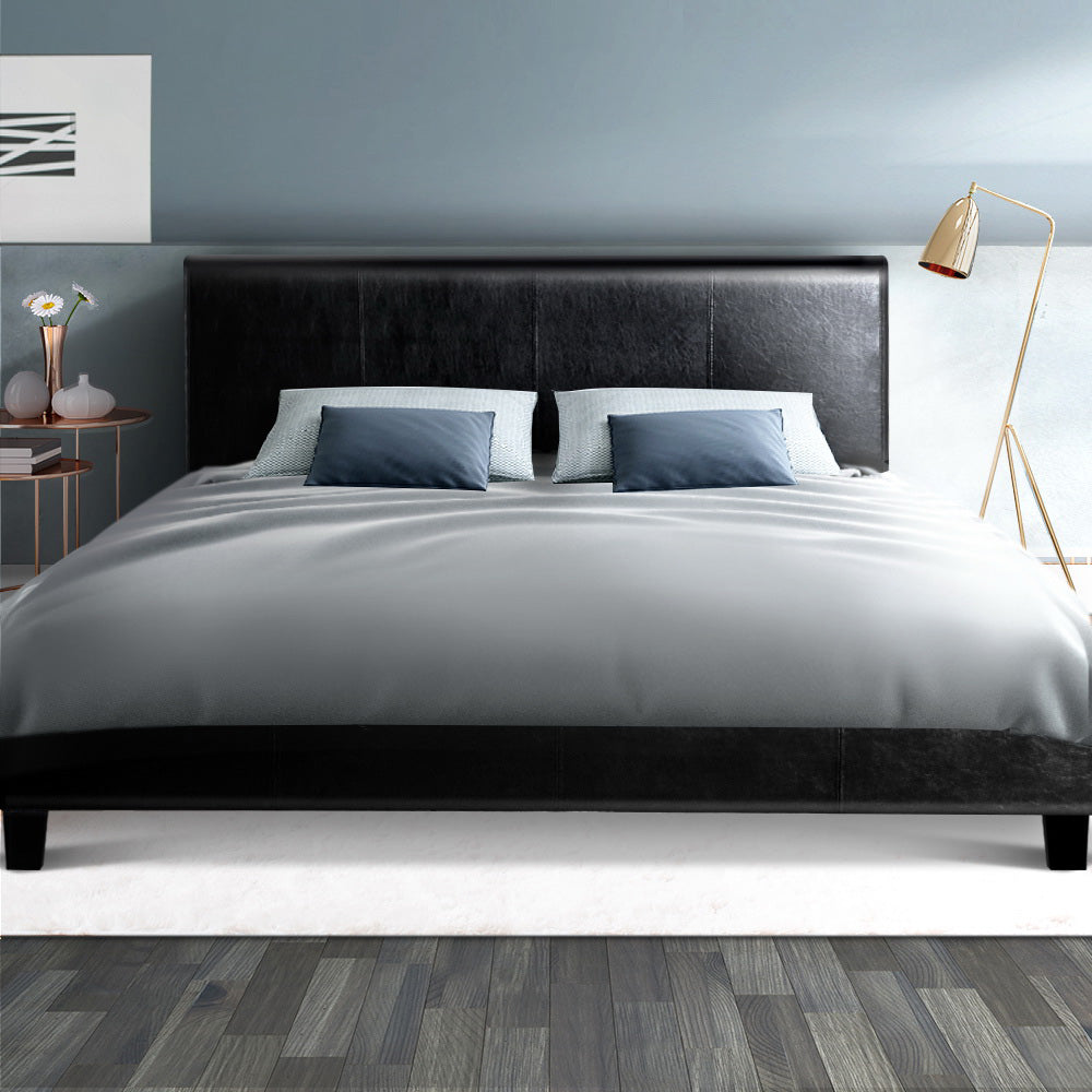 Bed Frame Double Size Black Neo