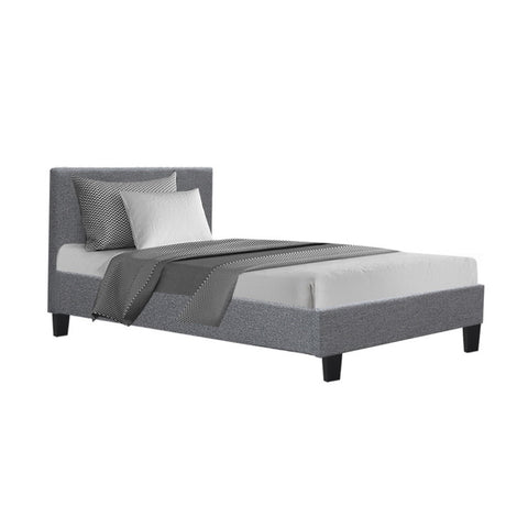 Bed Frame King Single Size Grey Neo