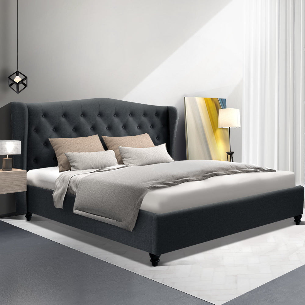 Bed Frame King Size Charcoal Pier