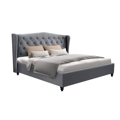 Bed Frame Queen Size Grey Pier