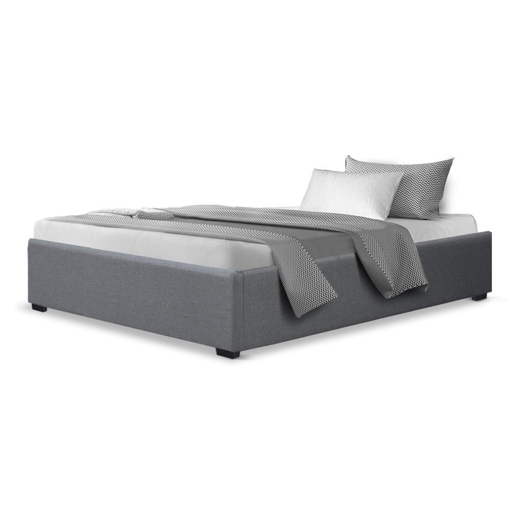 Bed Frame King Single Size Gas Lift Base Grey Toki