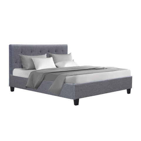 Bed Frame Double Size Grey Vanke