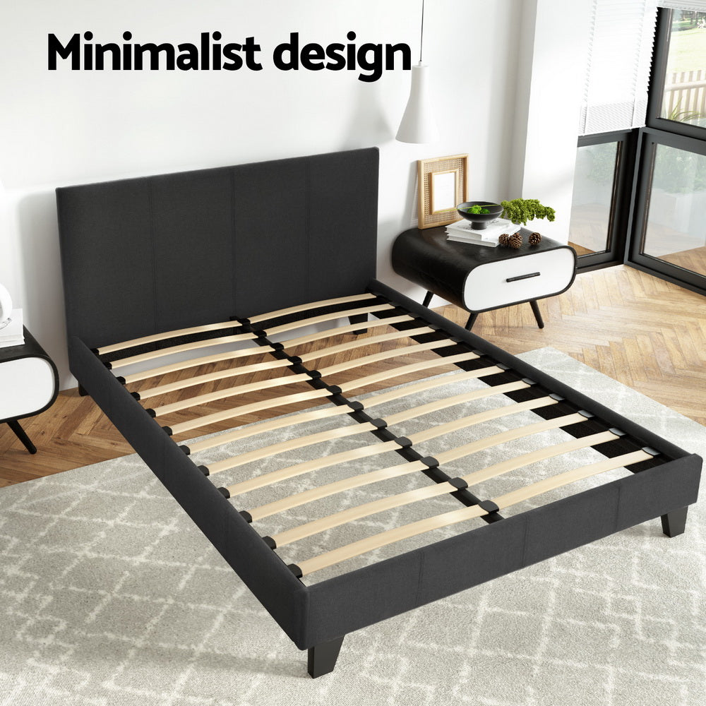 Bed Frame Double Size Charcoal NEO