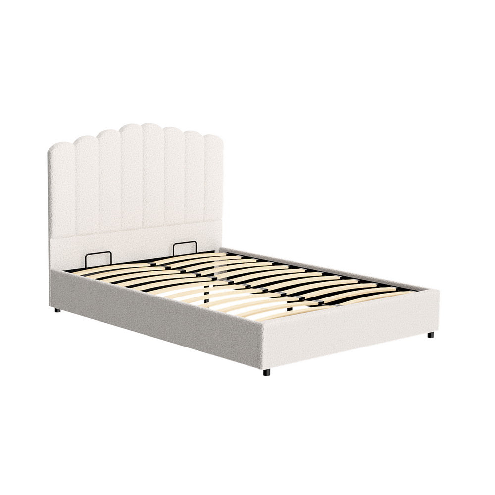 Elegant Double Boucle Bed Frame