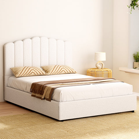 Elegant Double/King/Queen/Single Boucle Bed Frame