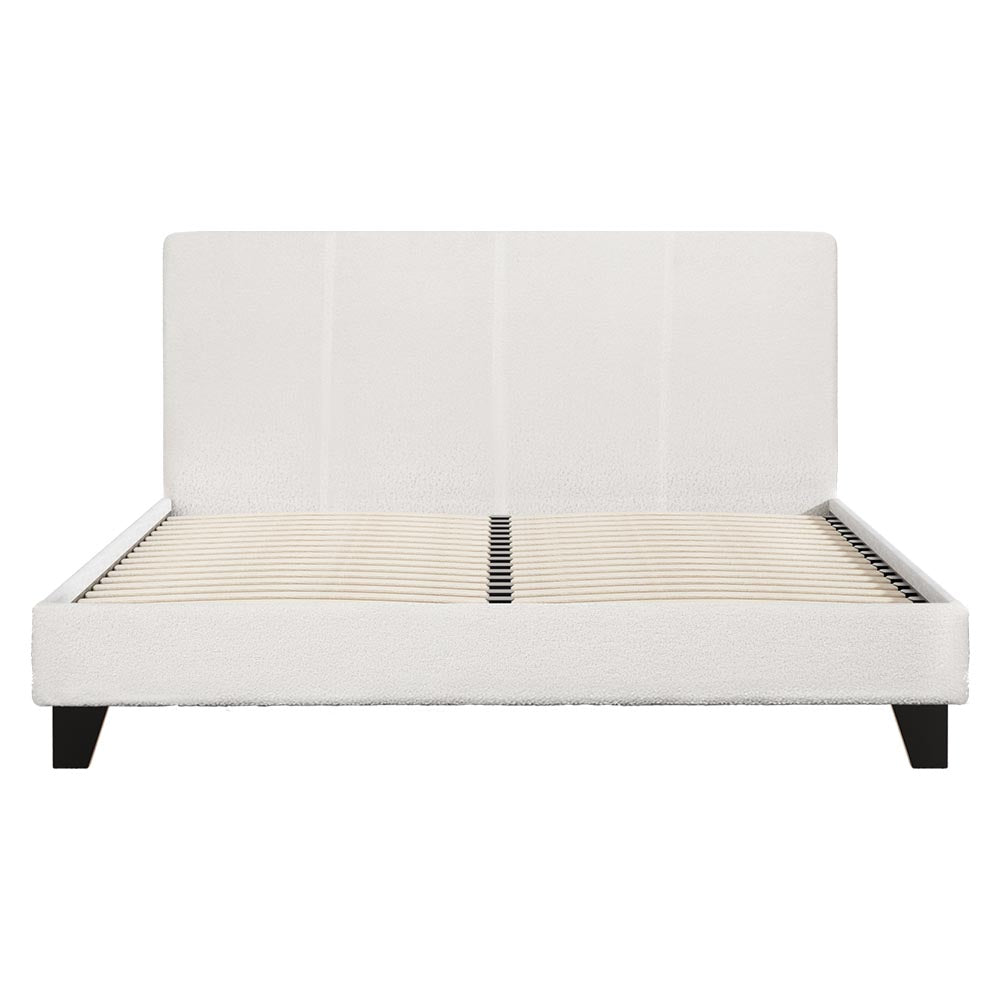 Bed Frame Queen Size Boucle Neo