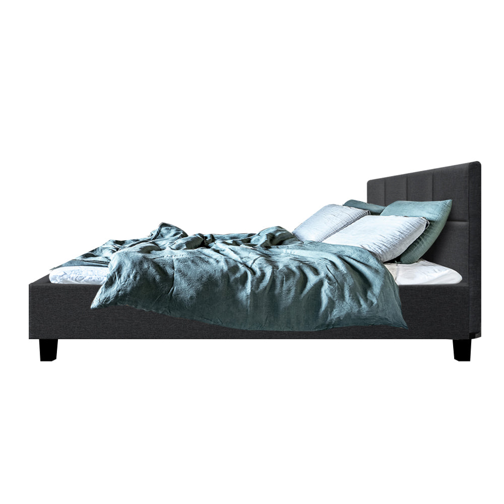 Bed Frame Double Size Charcoal Tino