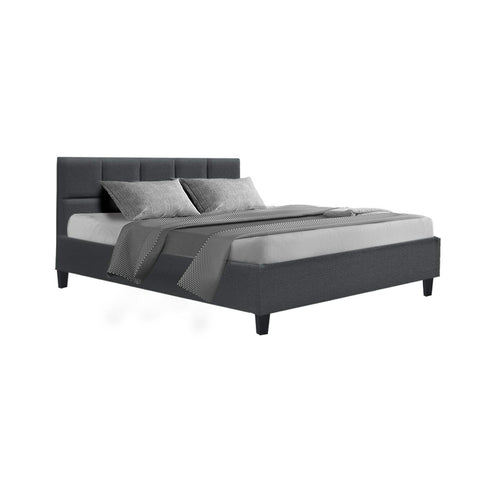 Bed Frame Queen Size Charcoal Tino