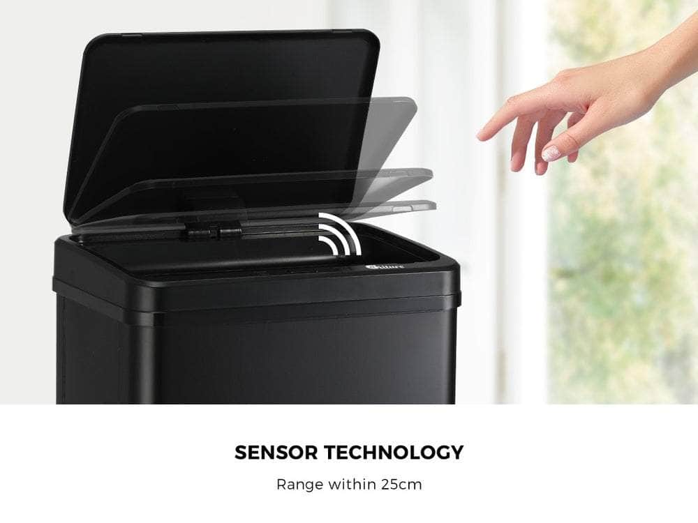 40L Motion Sensor Bin Automatic Black