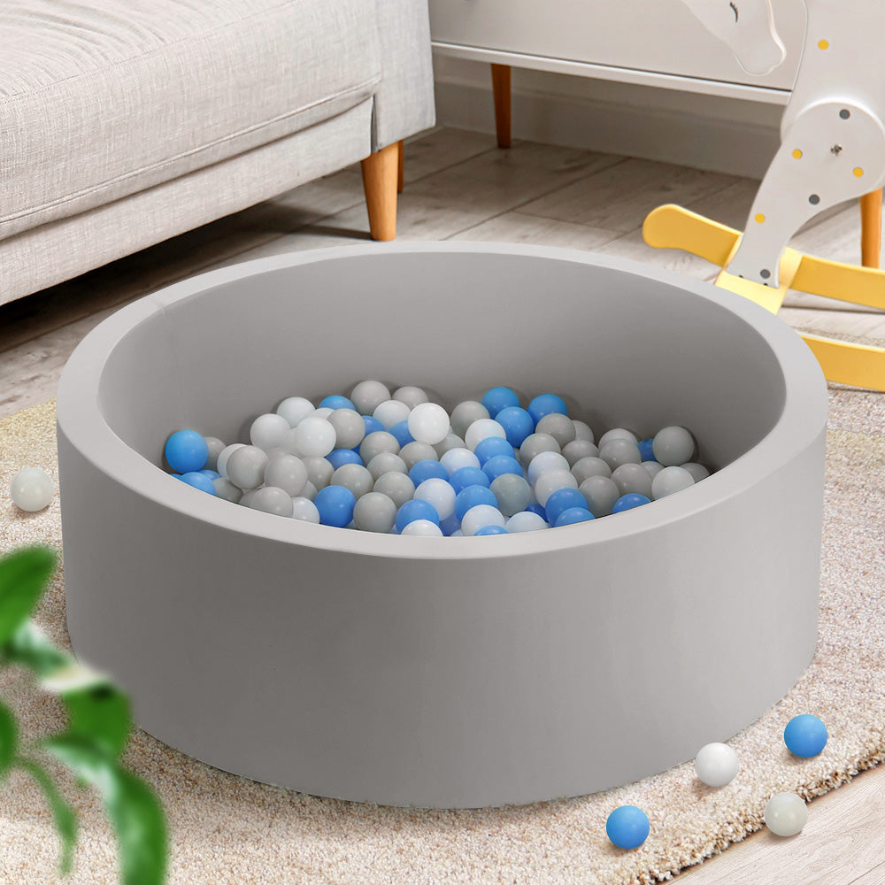 Kids Ocean Foam Ball Pit - 90x30CM Grey