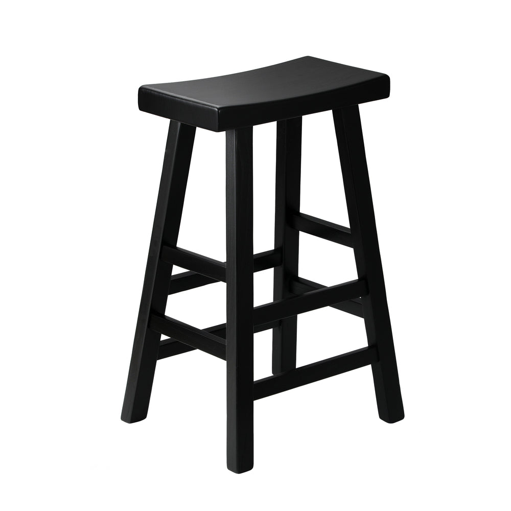 Bar Stools Wooden Counter Chairs Black/Natural