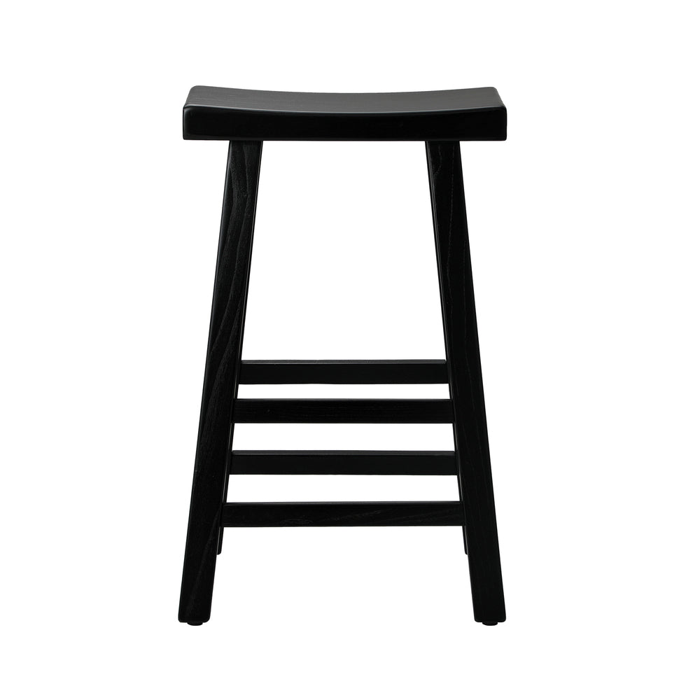 Bar Stools Wooden Counter Chairs Black/Natural