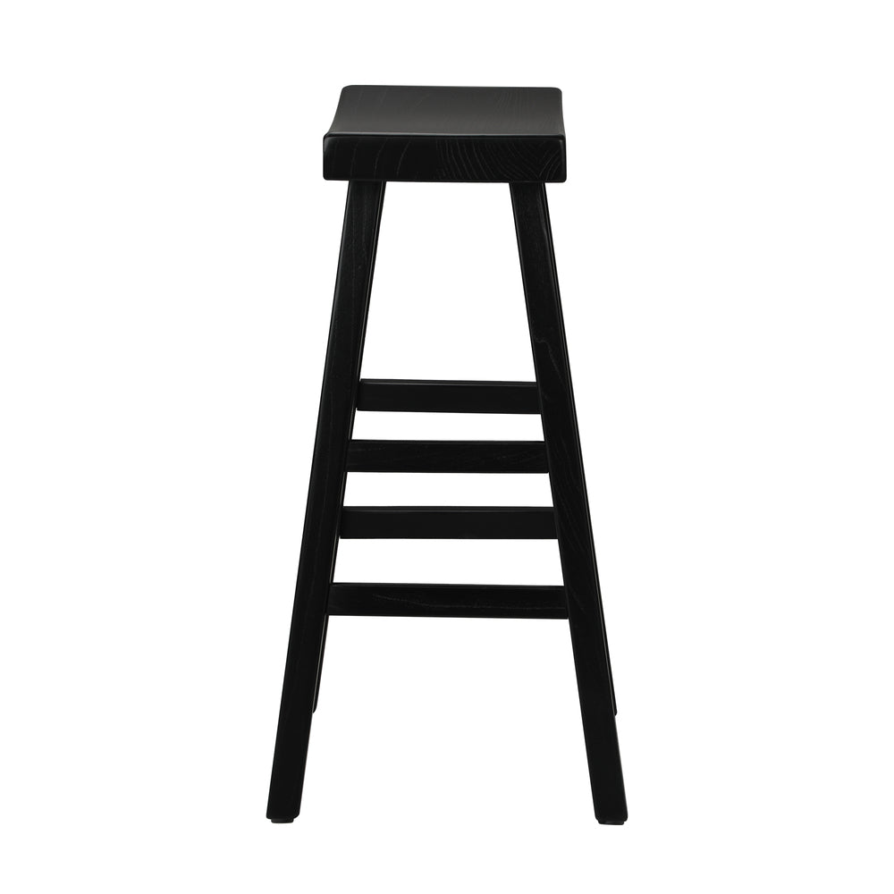 Bar Stools Wooden Counter Chairs Black/Natural