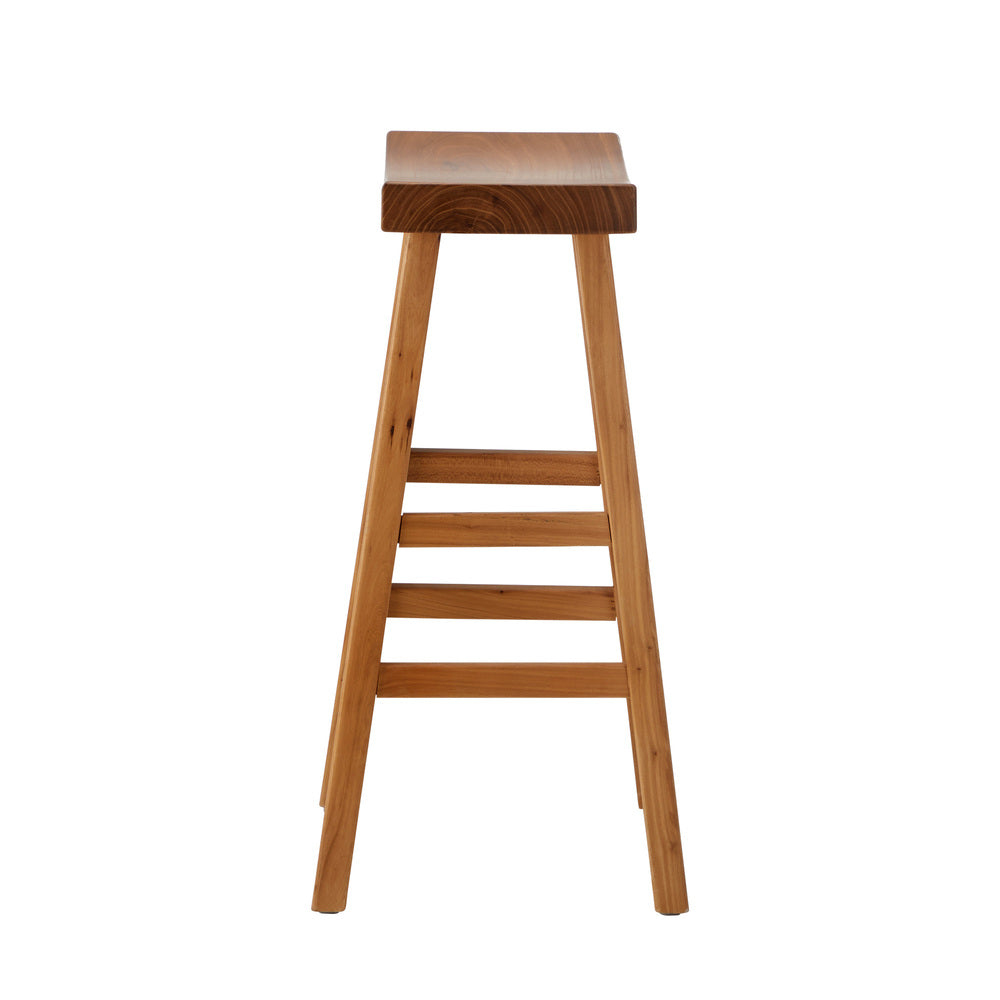 Bar Stools Wooden Counter Chairs Black/Natural