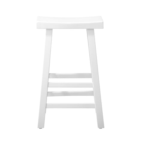 4X Bar Stools Kitchen Stool Wooden Counter Chairs White