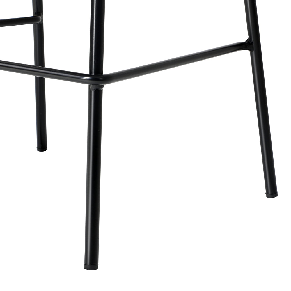 Set of 4 Kitchen Bar Stools Metal Black