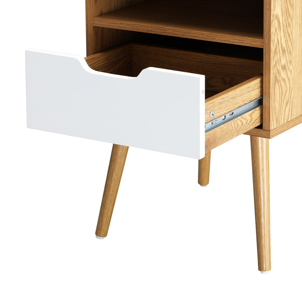 Bedside Tables Set of 2 Wood