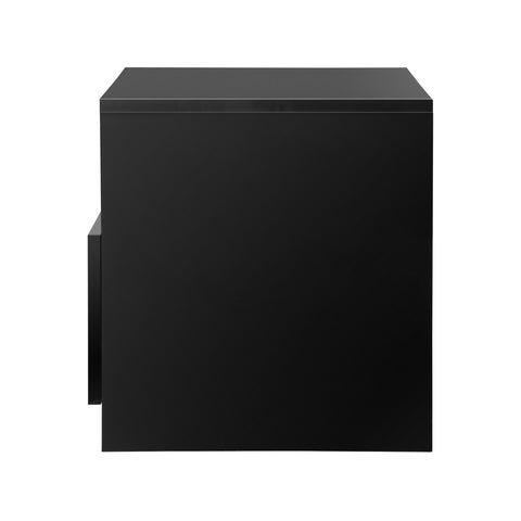 Bedside Tables Set of 2 LED Black