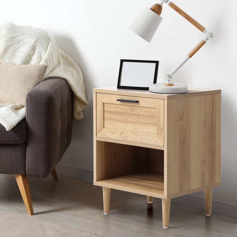 Bedside Tables Set of 2 Nightstand White