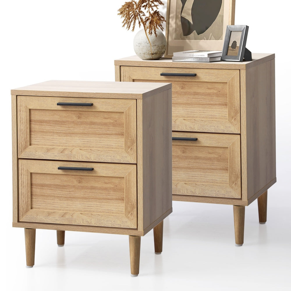 Bedside Tables Set of 2 Nightstand Wood