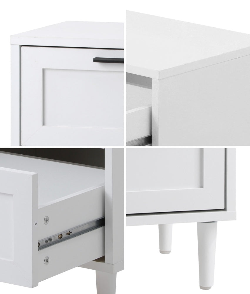 Bedside Tables Set of 2 Nightstand White