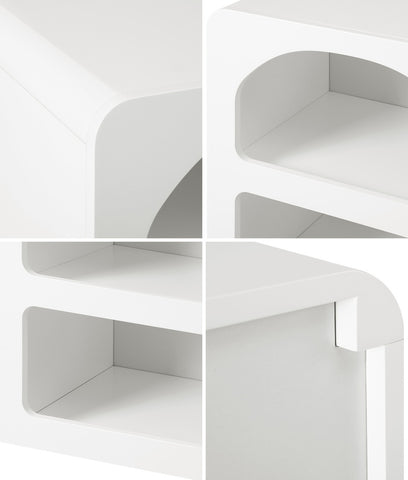 Bedside Tables Set of 2 Display Shelf White