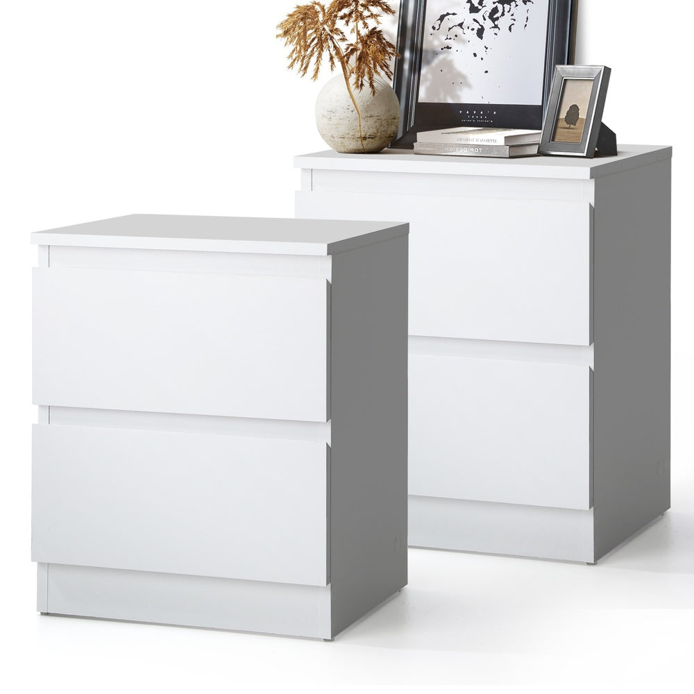 Bedside Tables Set of 2 Nightstand White