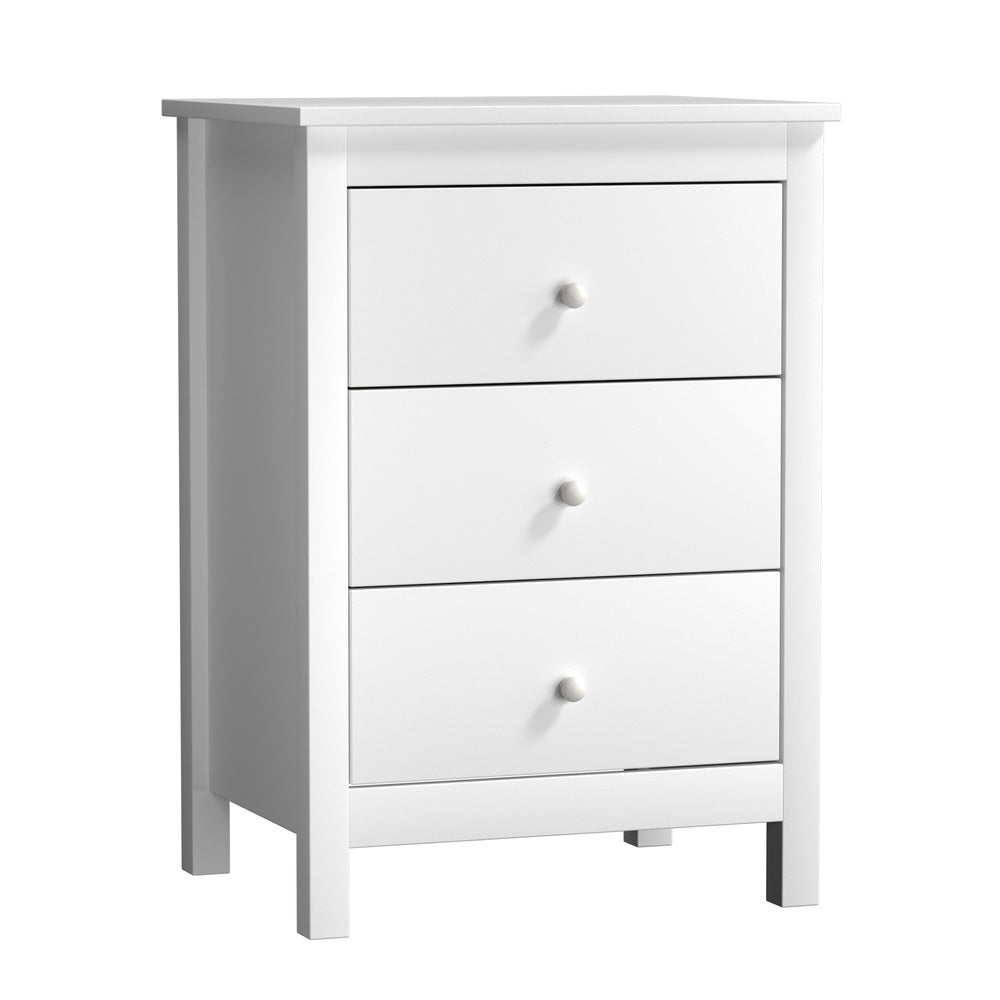 Bedside Tables Set of 2 Nightstands White