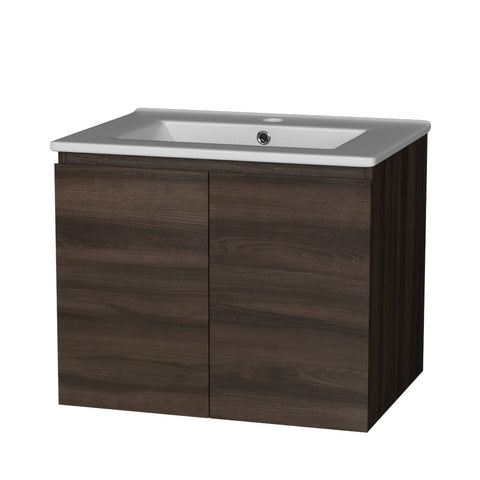 Vanity Unit 600mm with Basin Walnut