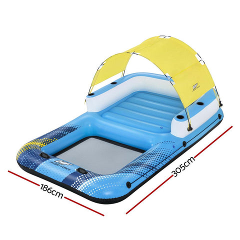 Inflatable Floating Island Lounger w/ Sunshade