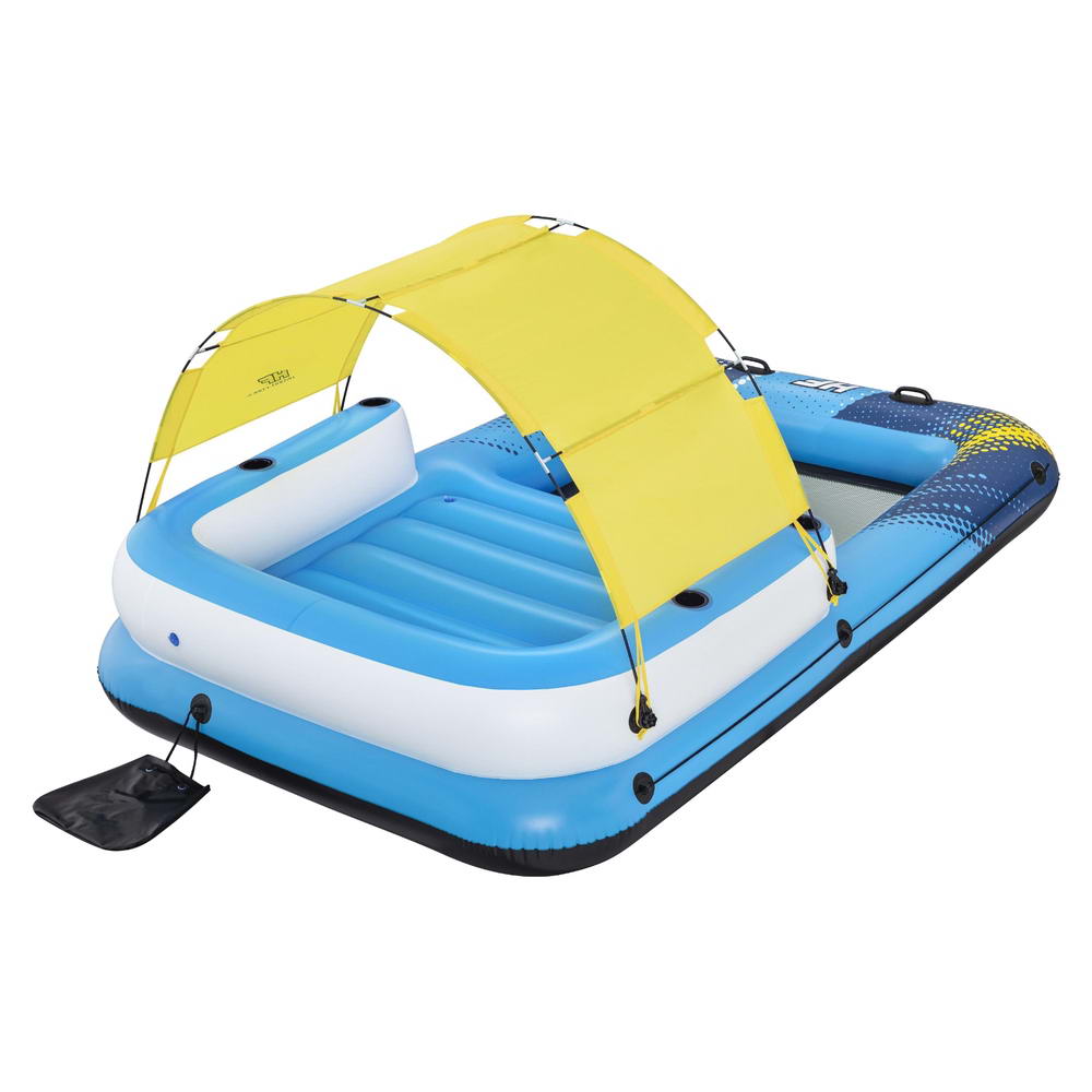 Inflatable Floating Island Lounger w/ Sunshade