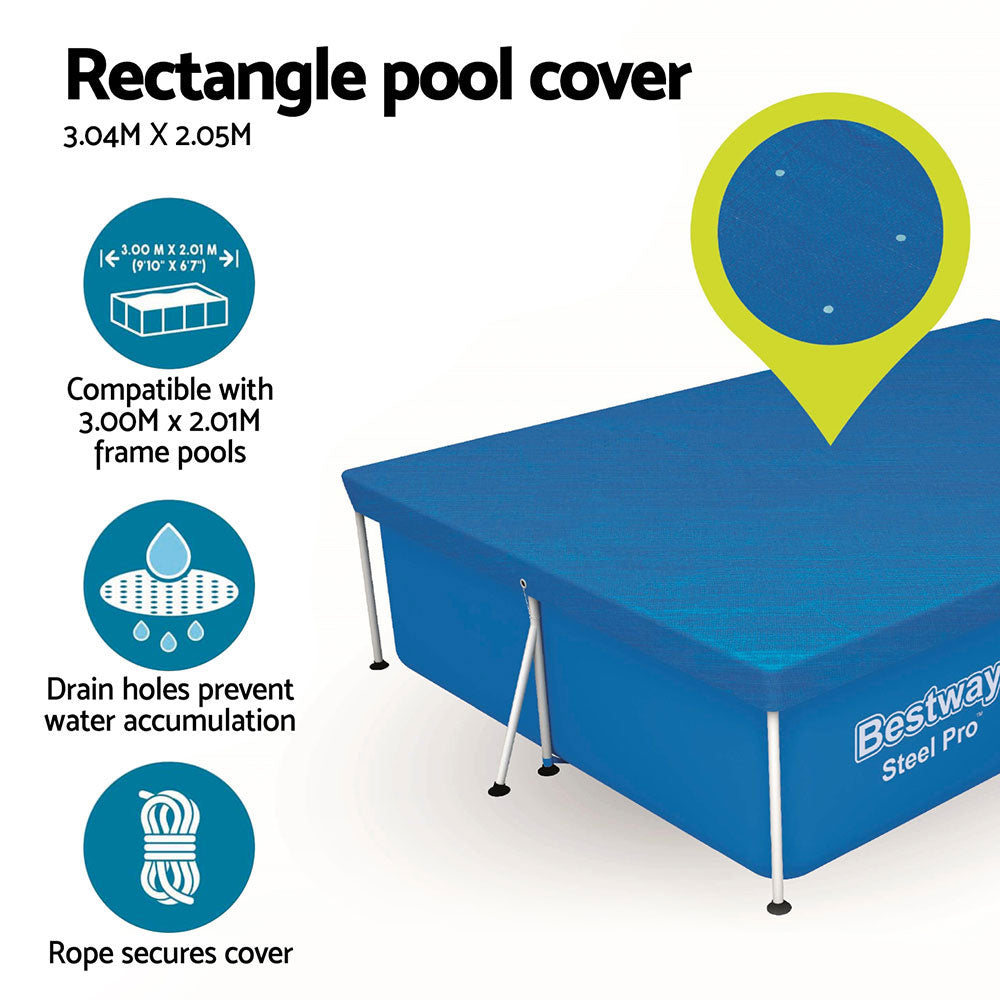 Pool Cover 58106 Fits 3x2.01m Above Ground PE Blanket