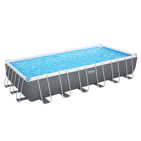 732X366X132Cm Steel Frame Above Ground Pool W/ Ladder 30045L