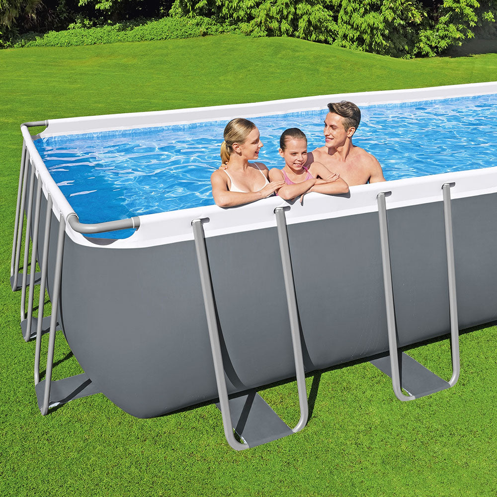 732X366X132Cm Steel Frame Above Ground Pool W/ Ladder 30045L