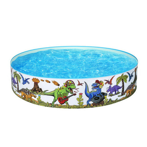 183X38Cm Round Above Ground Rigid Swimming Pool Dinosaur 946L